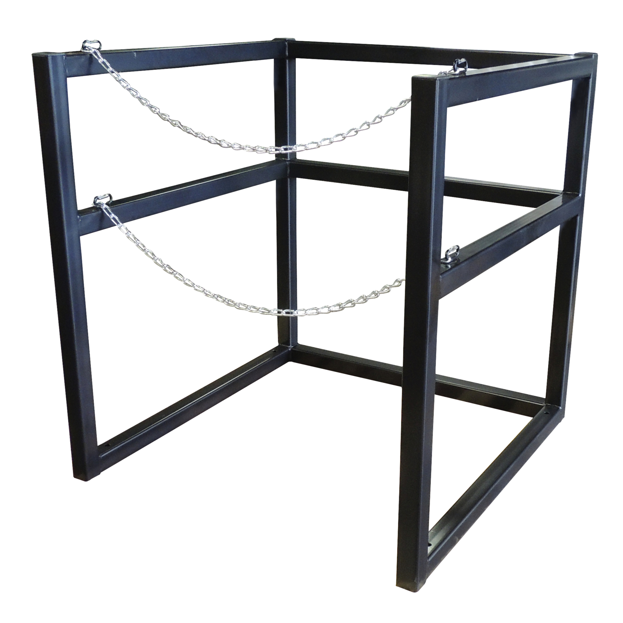 Justrite Cryogenic Gas Cylinder Storage Rack — 1 Cylinder Capacity, 33in. Max Diameter, Steel, Model# 35184